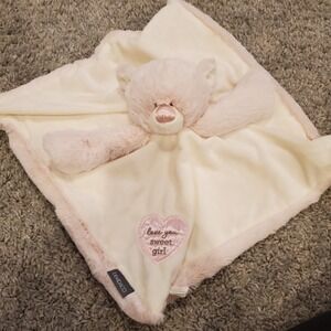 NEW Demdaco Teddy Bear Lovey Security Blanket "Love You‎ Sweet Girl" Super Soft!